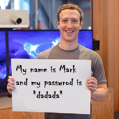 Mark Zuckerberg my password is dadada
